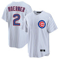 Friene C.Cubs #2 Nico Hoerner Player White Game Home Stitched Jerseys