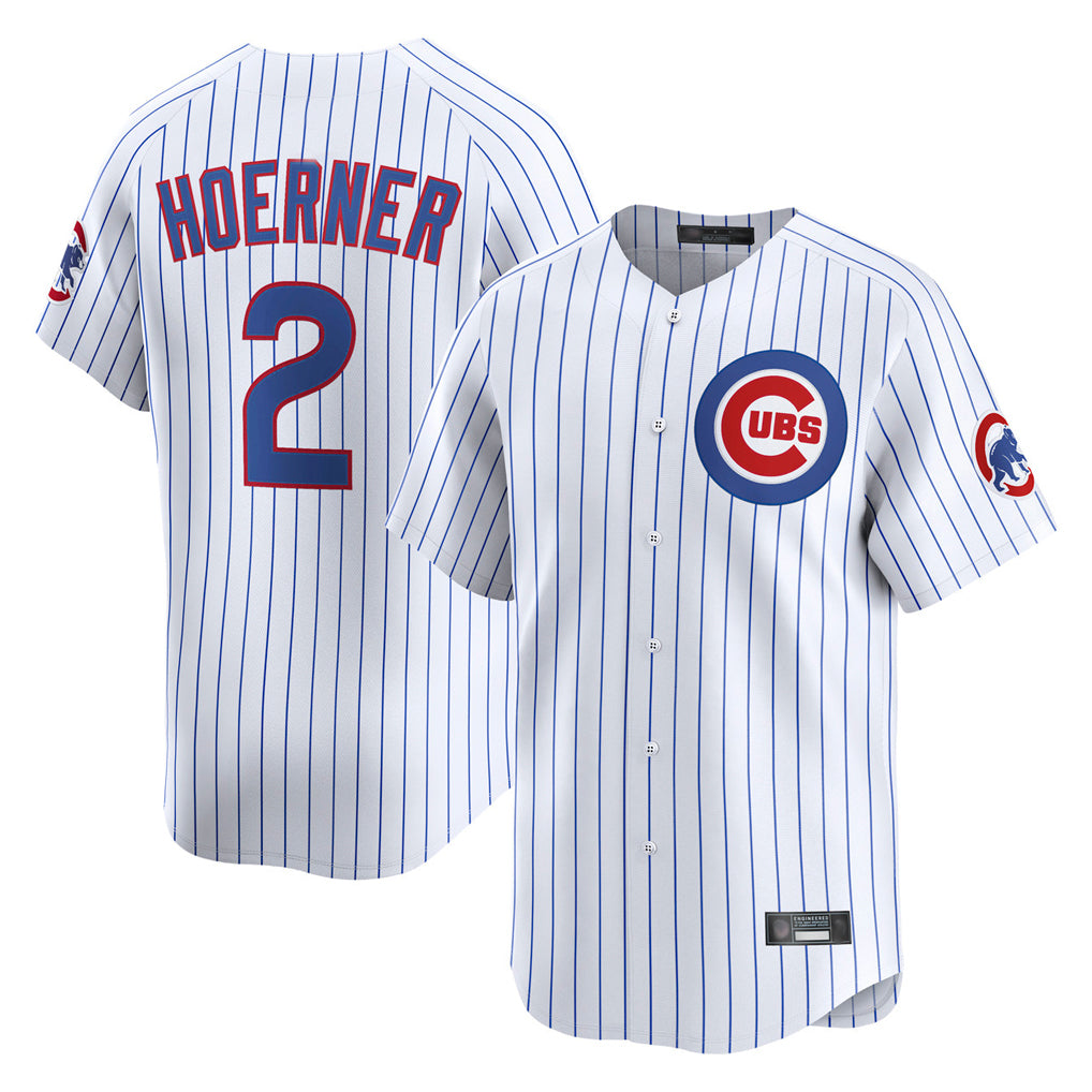 Friene C.Cubs #2 Nico Hoerner Player White Limited Home Game Stitched Jerseys