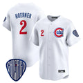 Friene C.Cubs #2 Nico Hoerner Player White Vapor Premier Limited Home Stitched Jerseys