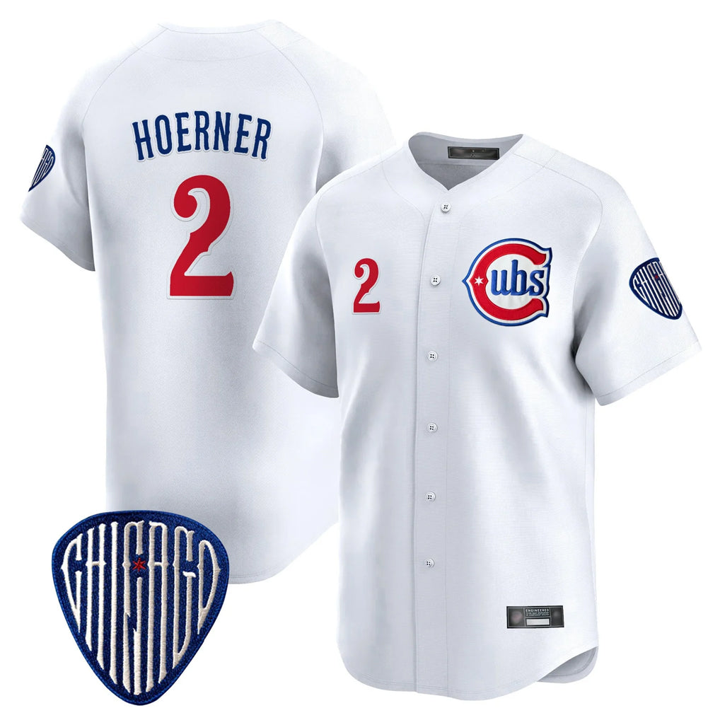 Friene C.Cubs #2 Nico Hoerner Player White Vapor Premier Limited Home Stitched Jerseys
