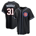 Friene C.Cubs #31 Greg Maddux Player Black Fashion Out Game Stitched Jerseys