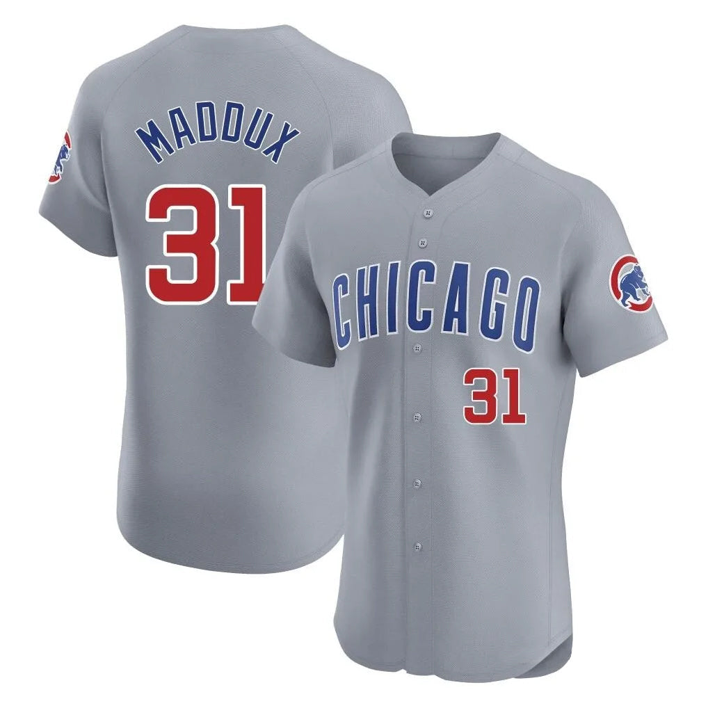 Friene C.Cubs #31 Greg Maddux Player Gray Road Limited Elite Home Stitched Jerseys
