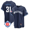 Friene C.Cubs #31 Greg Maddux Player Navy 150th Anniversary City Connect Home Game Stitched Jerseys