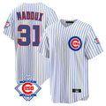 Friene C.Cubs #31 Greg Maddux Player White 150th Anniversary Home Game Stitched Jerseys