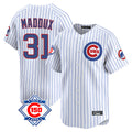 Friene C.Cubs #31 Greg Maddux Player White 150th Anniversary Limited Home Game Stitched Jerseys
