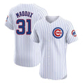 Friene C.Cubs #31 Greg Maddux Player White Limited Elite Home Game Stitched Jerseys