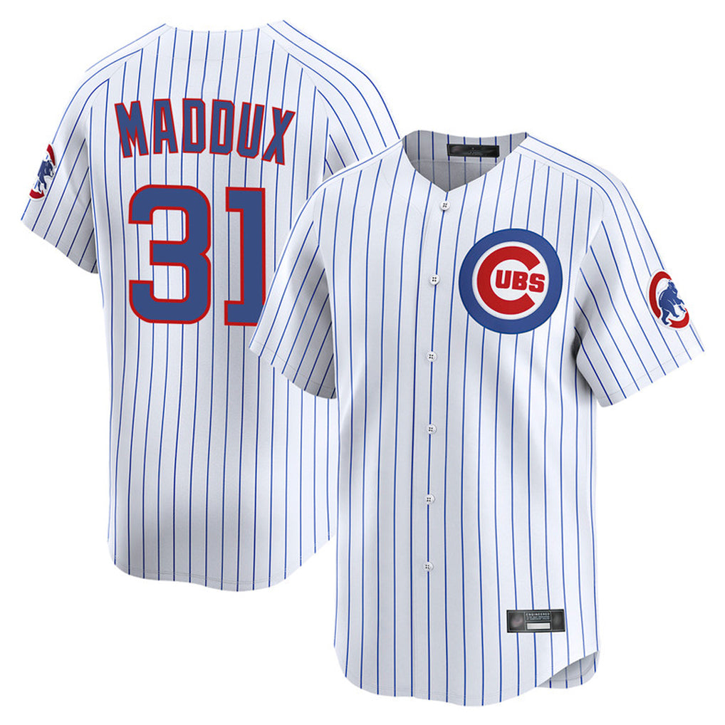 Friene C.Cubs #31 Greg Maddux Player White Limited Home Game Stitched Jerseys