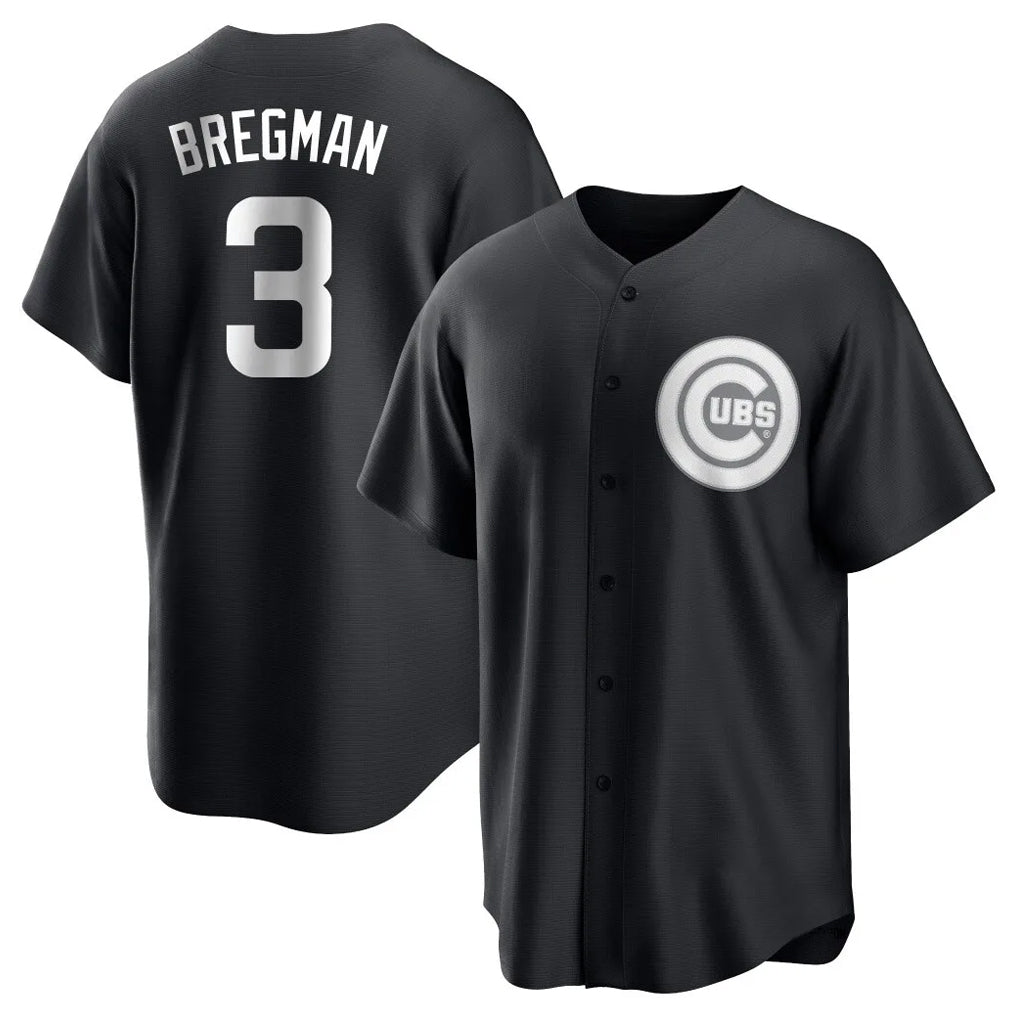 Friene C.Cubs #3 Alex Bregman Player Black Game Stitched Jerseys