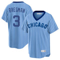 Friene C.Cubs #3 Alex Bregman Player Blue T-shirt Cooperstown Collection Limited Stitched Jerseys