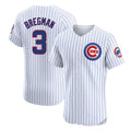 Friene C.Cubs #3 Alex Bregman Player White Limited Elite Home Game Stitched Jerseys