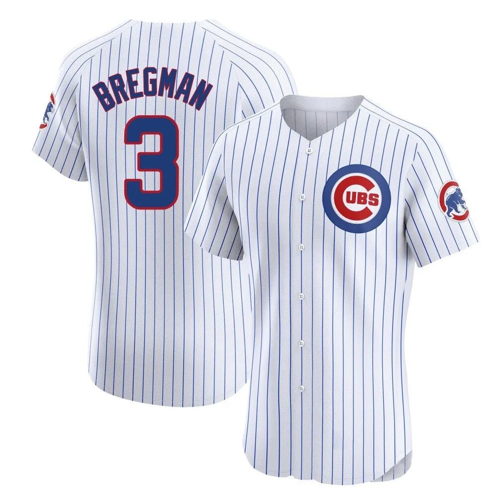 Friene C.Cubs #3 Alex Bregman Player White Limited Elite Home Game Stitched Jerseys