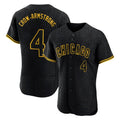 Friene C.Cubs #4 Pete Crow-Armstrong Player Black Snake Skin City Limited Elite Home Game Stitched Jerseys