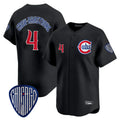 Friene C.Cubs #4 Pete Crow-Armstrong Player Black Vapor Premier Limited Home Stitched Jerseys