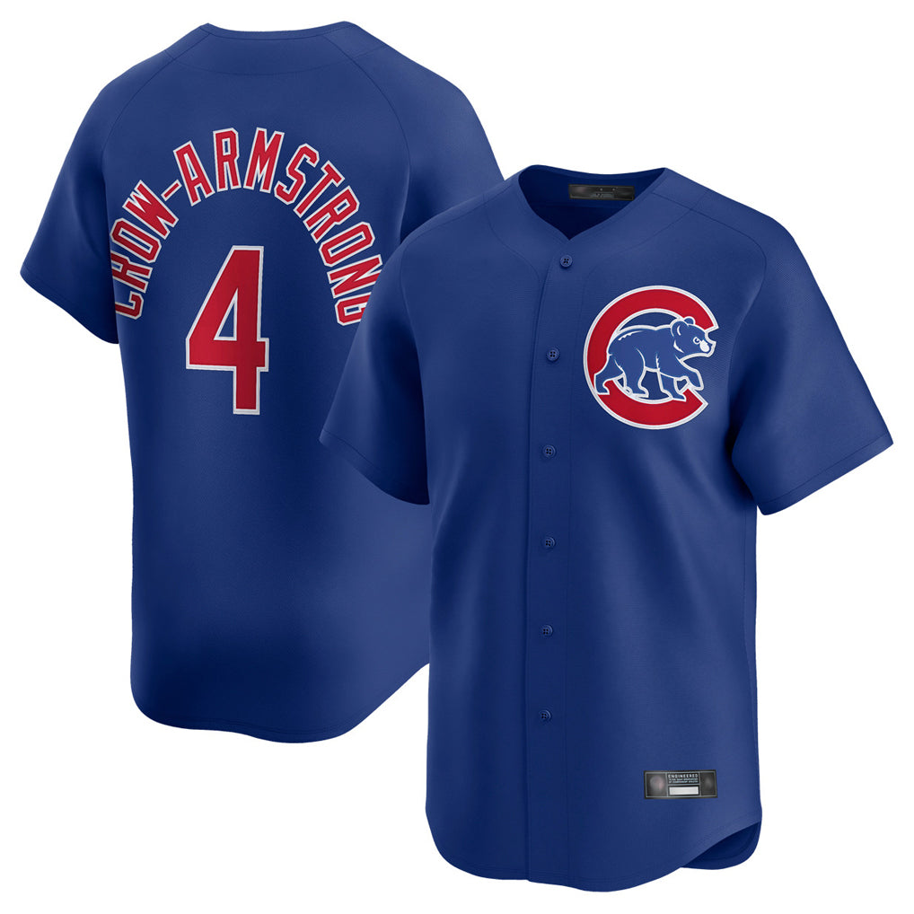 Friene C.Cubs #4 Pete Crow-Armstrong Player Royal Limited Home Stitched Jerseys