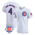 Friene C.Cubs #4 Pete Crow-Armstrong Player White 150th Anniversary Limited Elite Home Game Stitched Jerseys