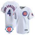 Friene C.Cubs #4 Pete Crow-Armstrong Player White 150th Anniversary Limited Home Game Stitched Jerseys