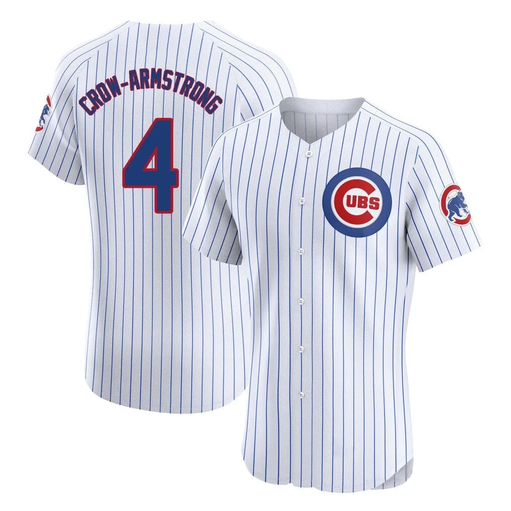 Friene C.Cubs #4 Pete Crow-Armstrong Player White Limited Elite Home Game Stitched Jerseys