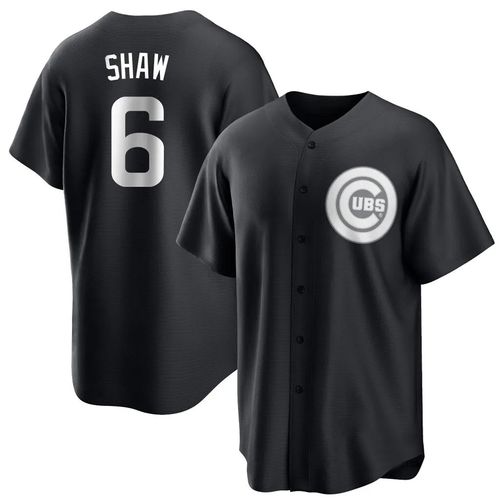 Friene C.Cubs #6 Matt Shaw Player Black Game Stitched Jerseys