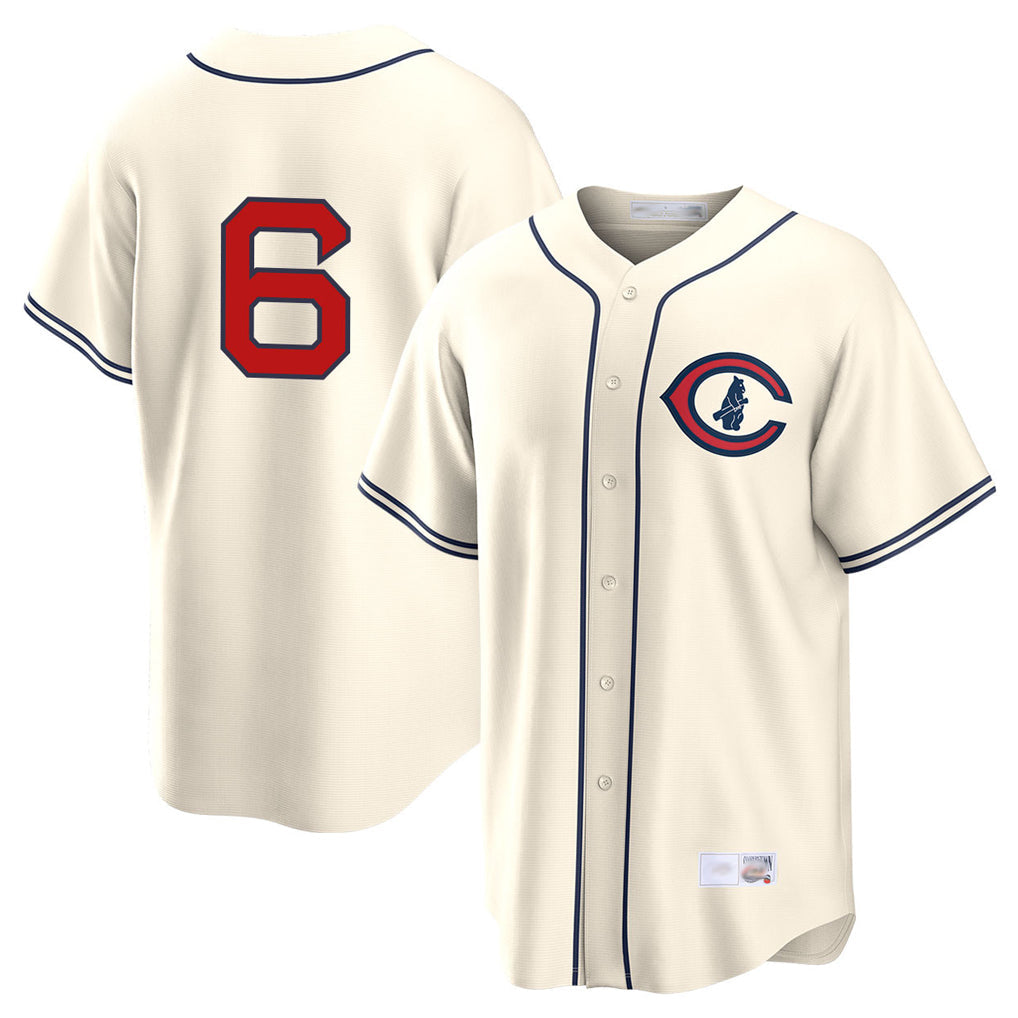 Friene C.Cubs #6 Matt Shaw Player Cream Field of Dreams Home Game Stitched Jerseys