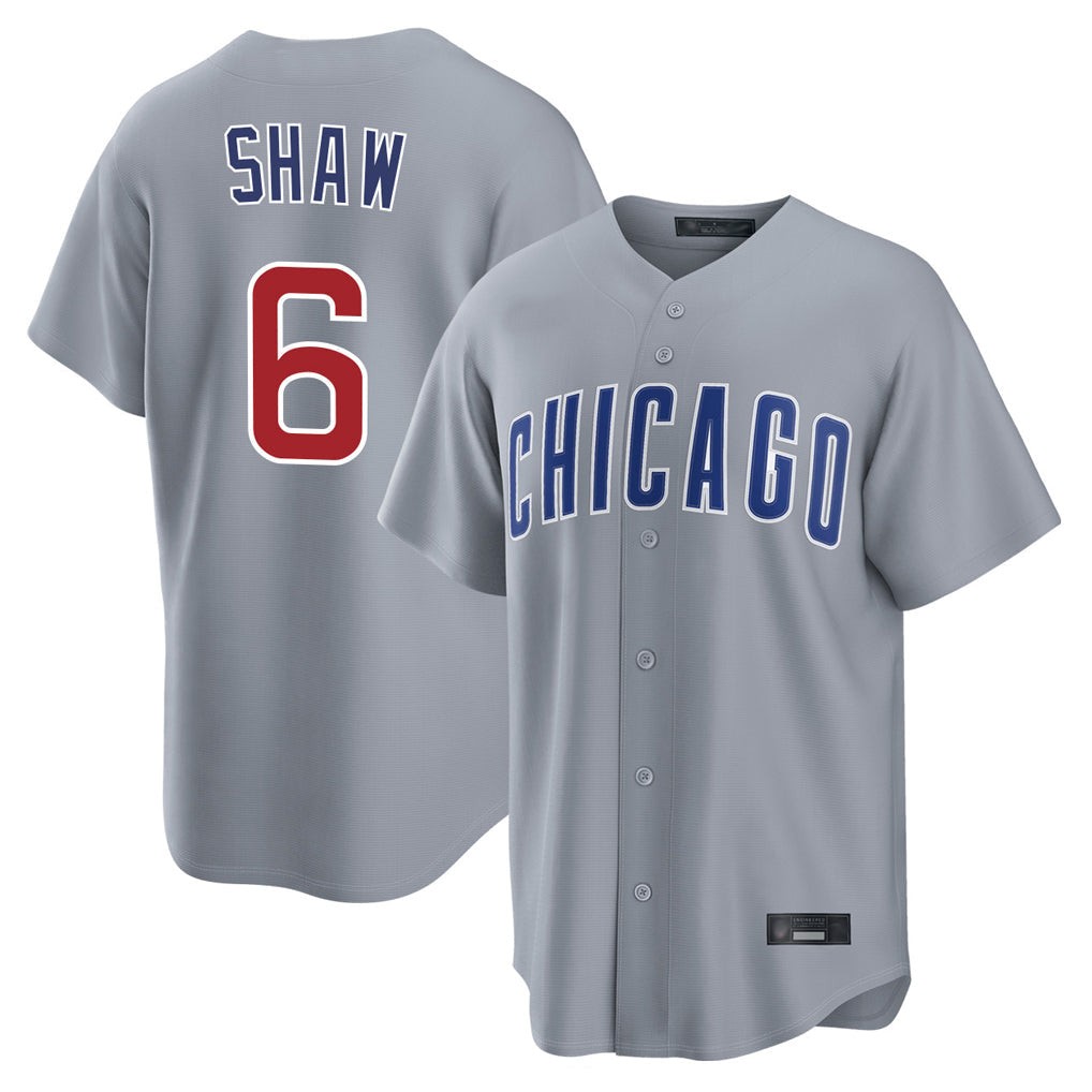 Friene C.Cubs #6 Matt Shaw Player Gray Home Game Stitched Jerseys