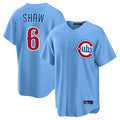 Friene C.Cubs #6 Matt Shaw Player Light Blue Home Game Stitched Jerseys