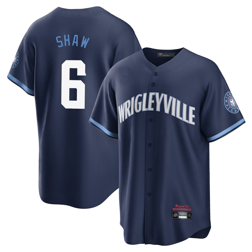 Friene C.Cubs #6 Matt Shaw Player Navy City Connect Home Game Stitched Jerseys