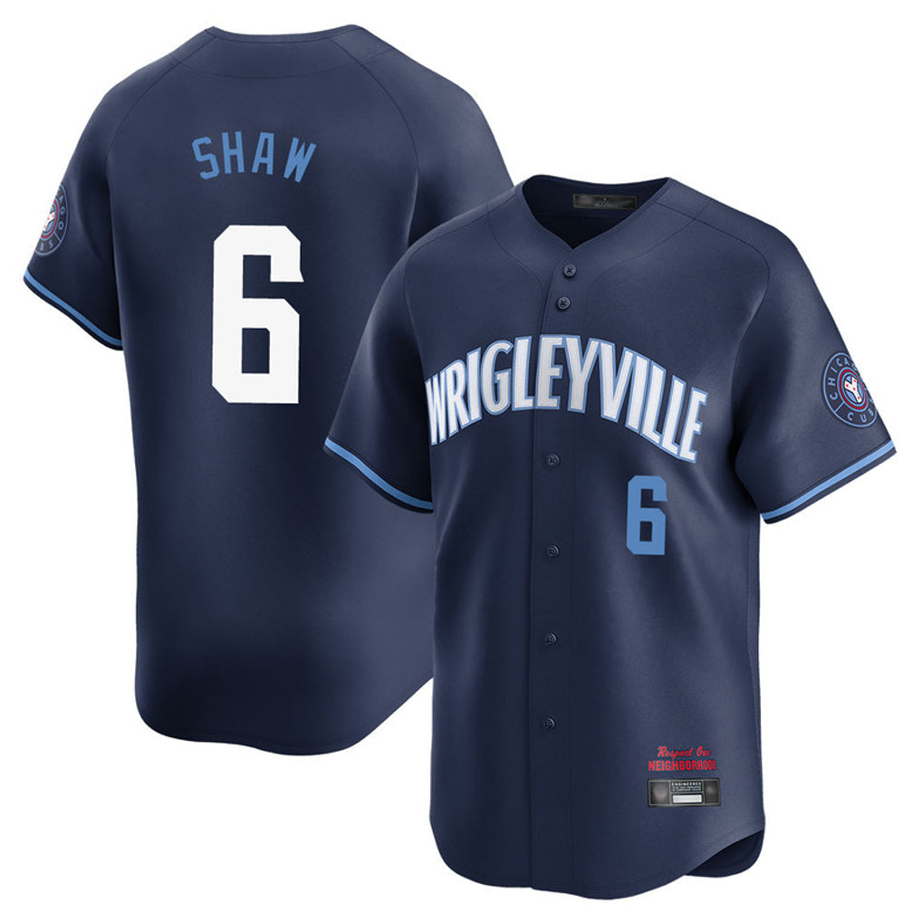 Friene C.Cubs #6 Matt Shaw Player Navy City Connect Limited Home Stitched Jerseys