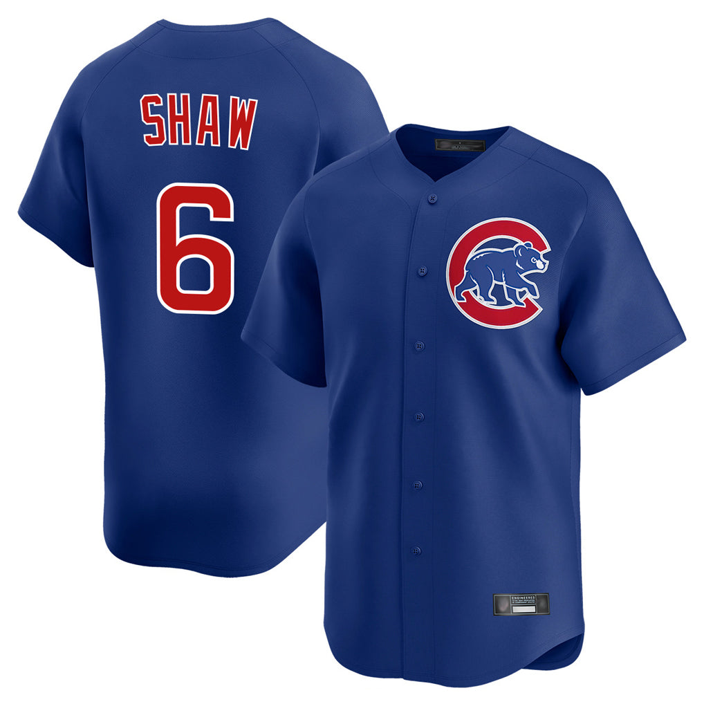 Friene C.Cubs #6 Matt Shaw Player Royal Limited Home Stitched Jerseys