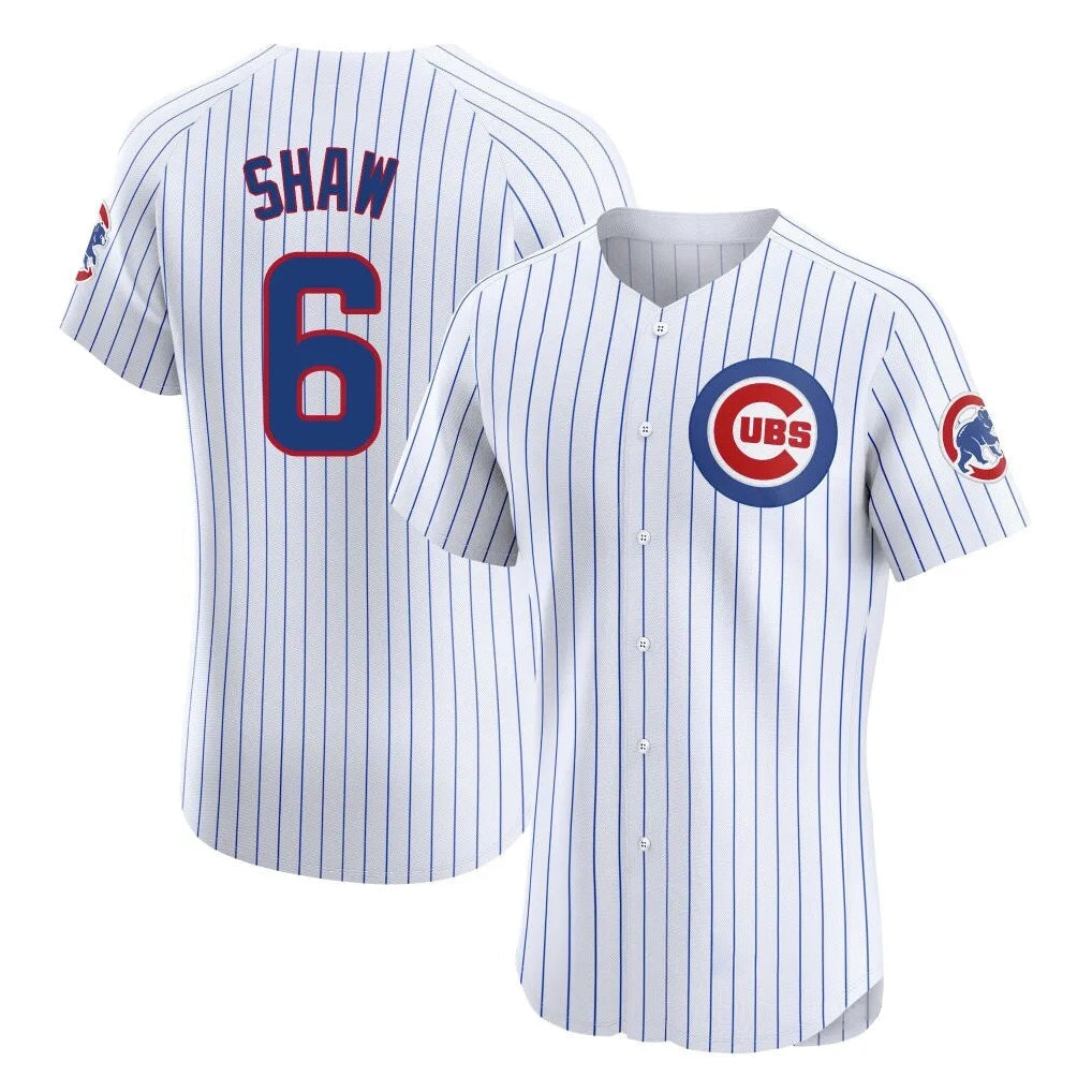 Friene C.Cubs #6 Matt Shaw Player White Limited Elite Home Game Stitched Jerseys