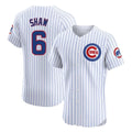 Friene C.Cubs #6 Matt Shaw Player White Limited Elite Home Game Stitched Jerseys