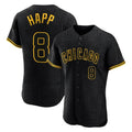 Friene C.Cubs #8 Ian Happ Player Black Snake Skin City Limited Elite Home Game Stitched Jerseys