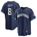Friene C.Cubs #8 Ian Happ Player Navy City Connect Home Game Stitched Jerseys