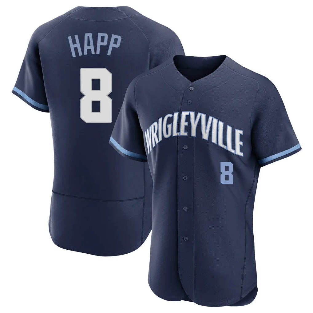 Friene C.Cubs #8 Ian Happ Player Navy City Connect Limited Elite Home Stitched Jerseys