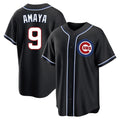 Friene C.Cubs #9 Miguel Amaya Player Black Fashion Out Game Stitched Jerseys