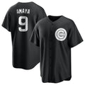 Friene C.Cubs #9 Miguel Amaya Player Black Game Stitched Jerseys