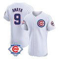 Friene C.Cubs #9 Miguel Amaya Player White 150th Anniversary Limited Elite Home Game Stitched Jerseys