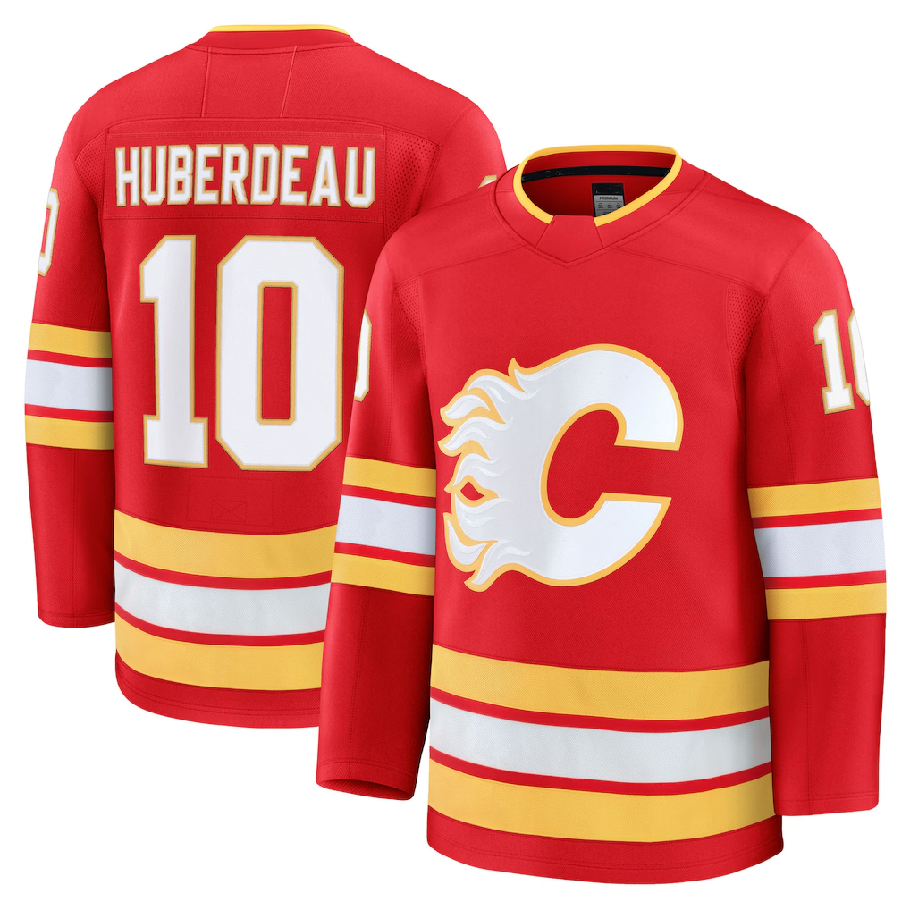 Friene C.Flames #10 Jonathan Huberdeau Red Home Breakaway Player Jerseys
