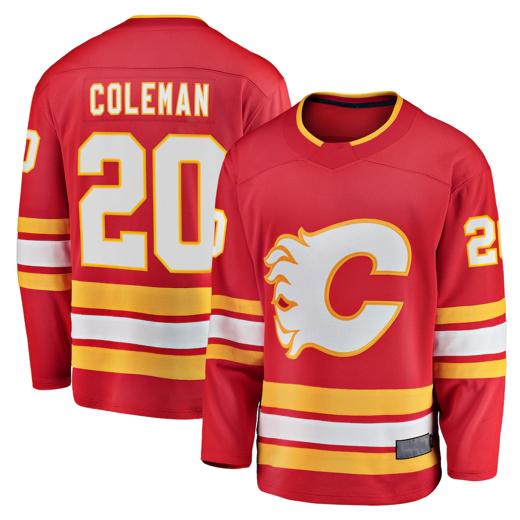 Friene C.Flames #20 Blake Coleman Red Home Breakaway Player Jerseys