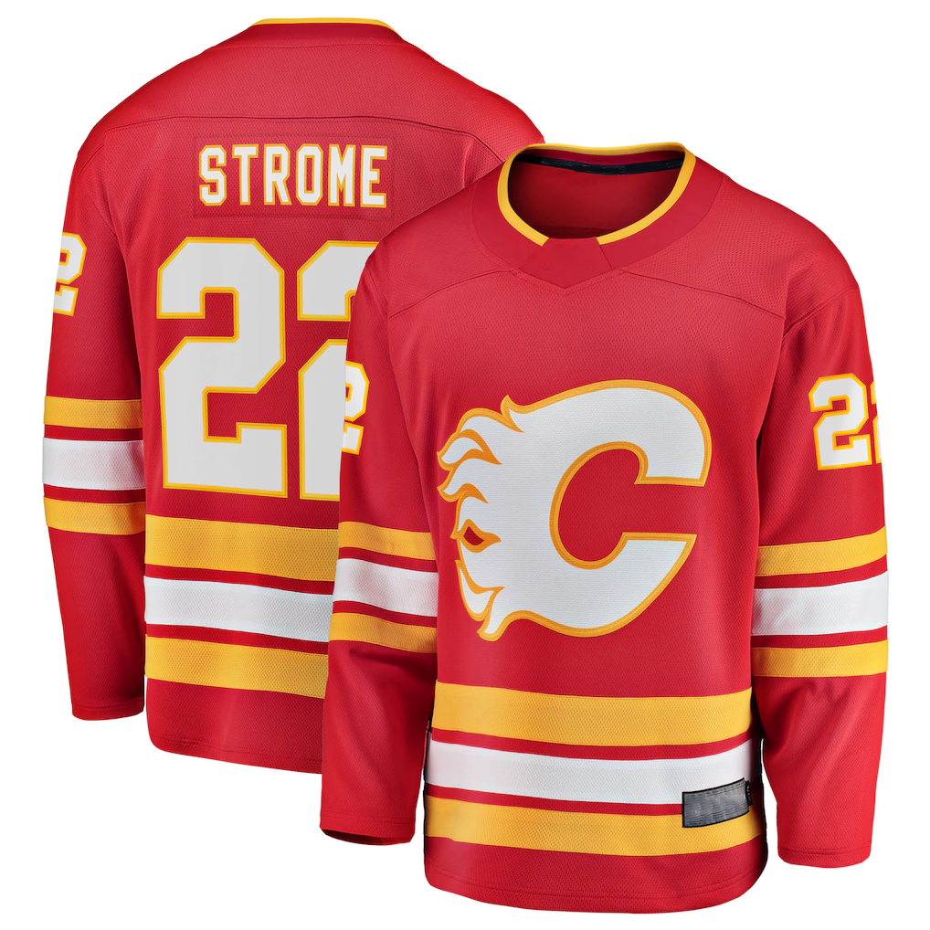 Friene C.Flames #22 Ryan Strome Red Home Breakaway Jerseys