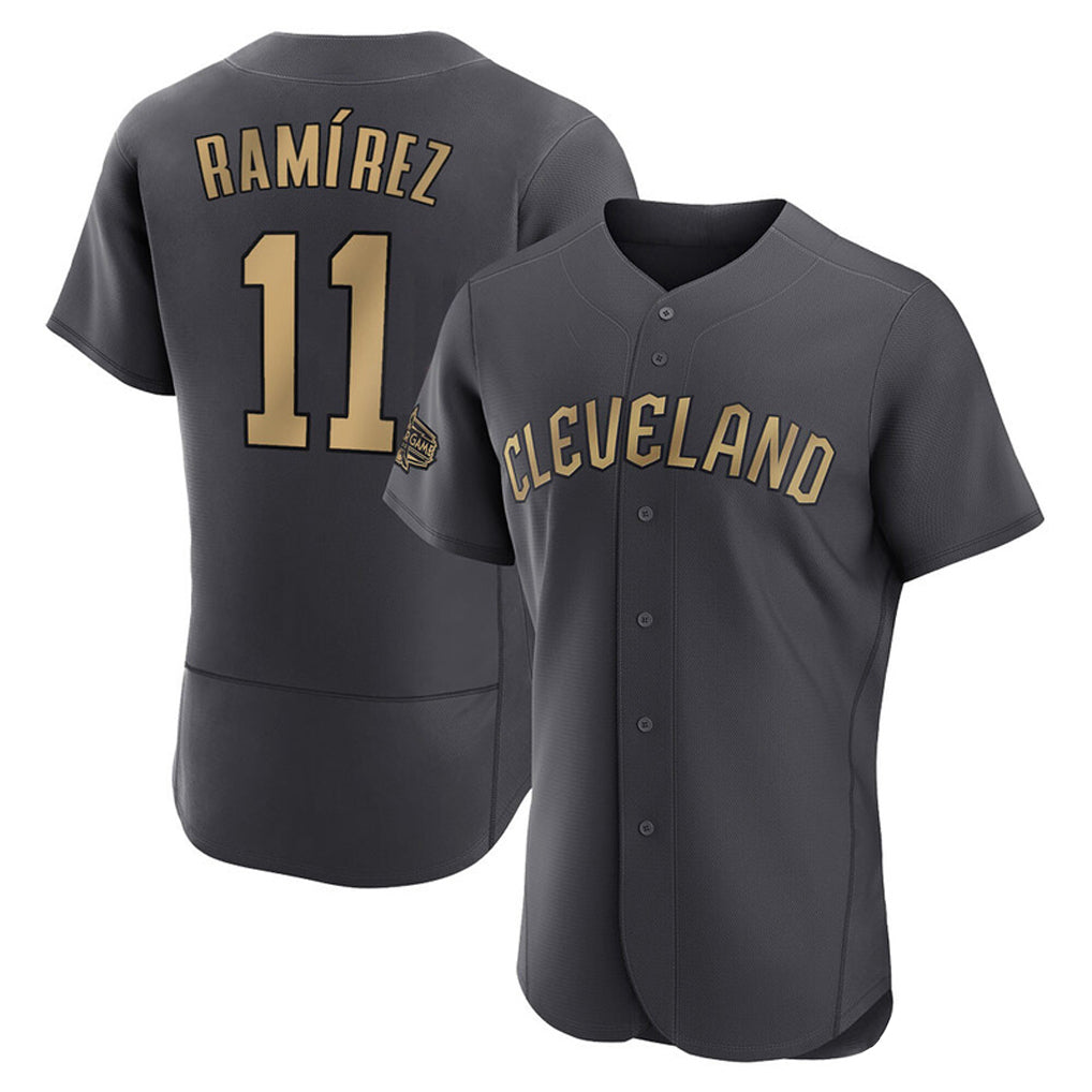 Friene C.Guardians #11 Jose Ramirez Player Charcoal All-Star Limited Elite Home Stitched Jerseys