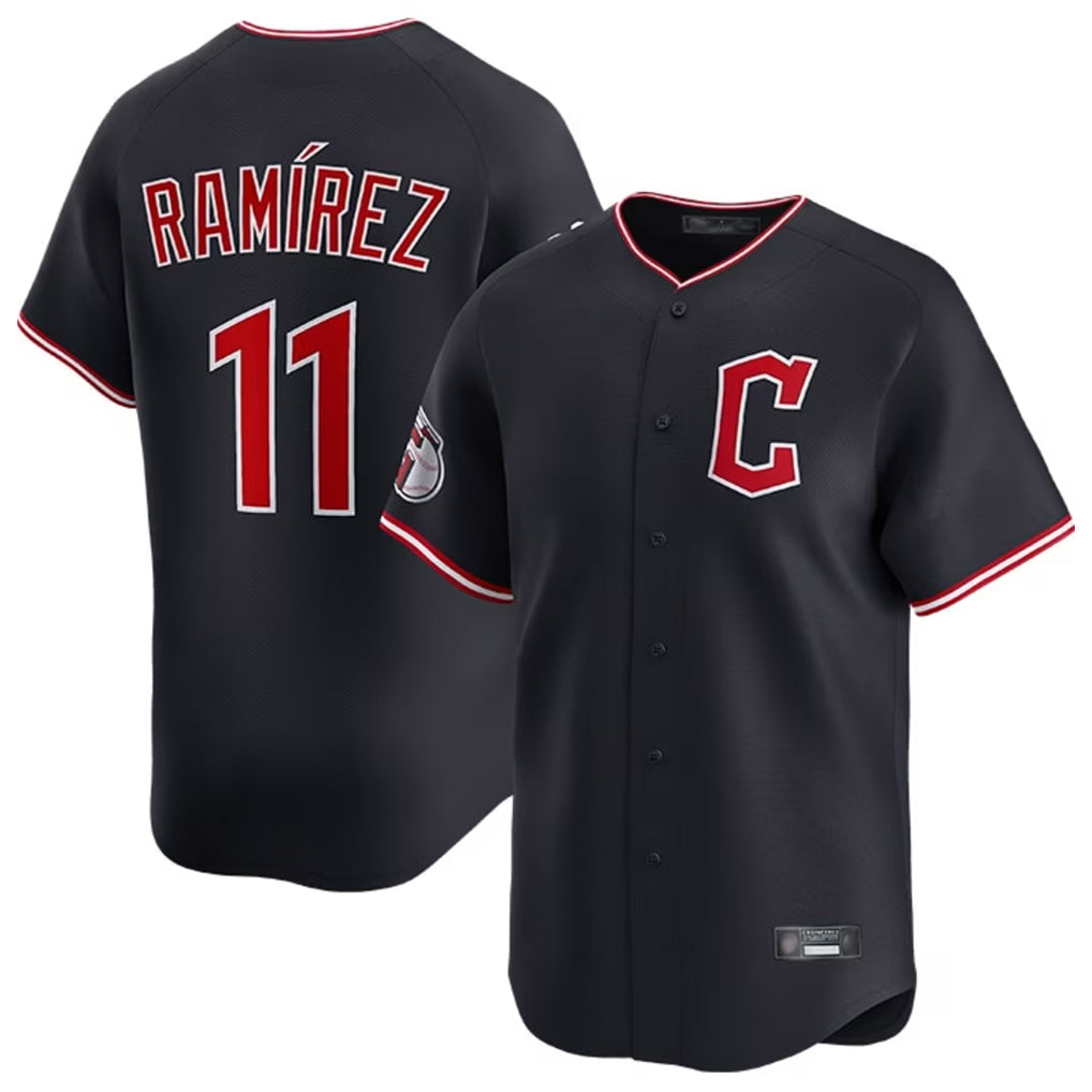 Friene C.Guardians #11 Jose Ramirez Player Navy Limited Home Stitched Jerseys