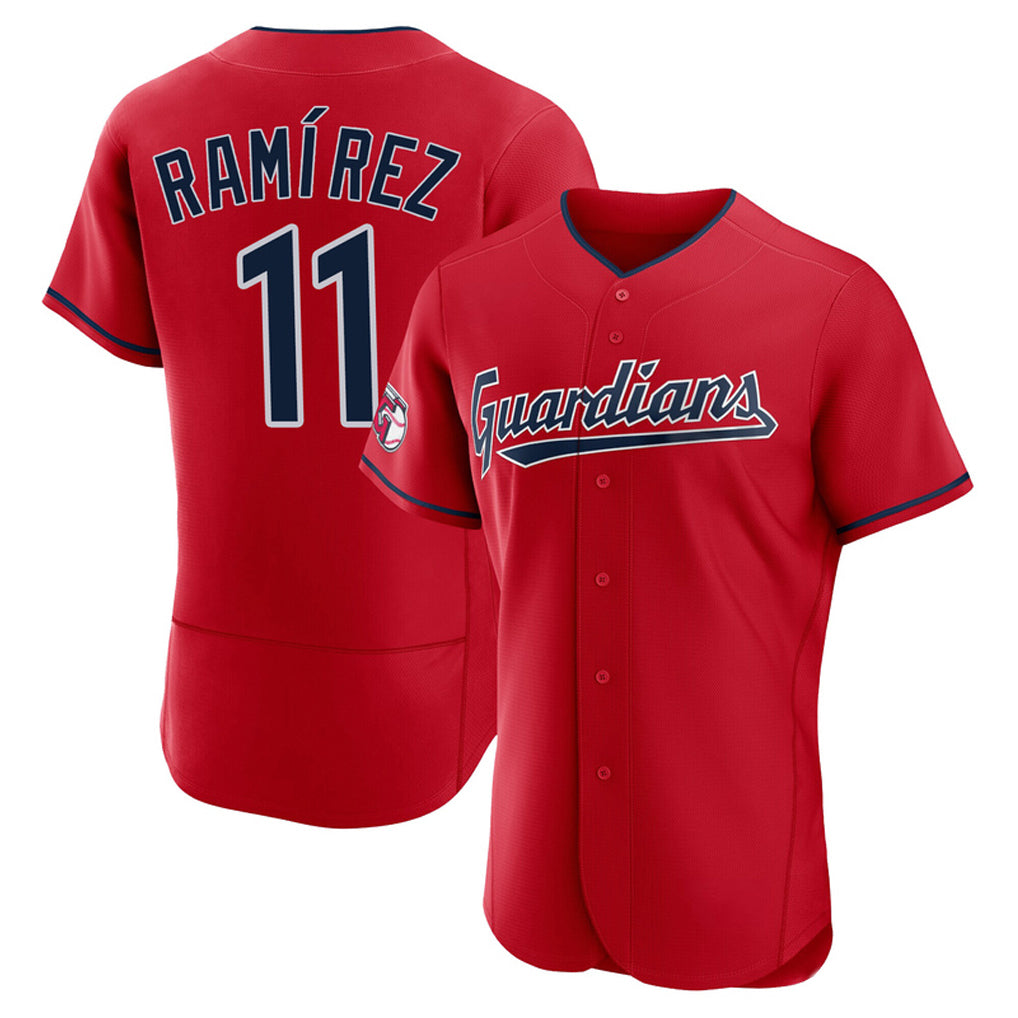 Friene C.Guardians #11 Jose Ramirez Player Red Limited Elite Home Stitched Jerseys