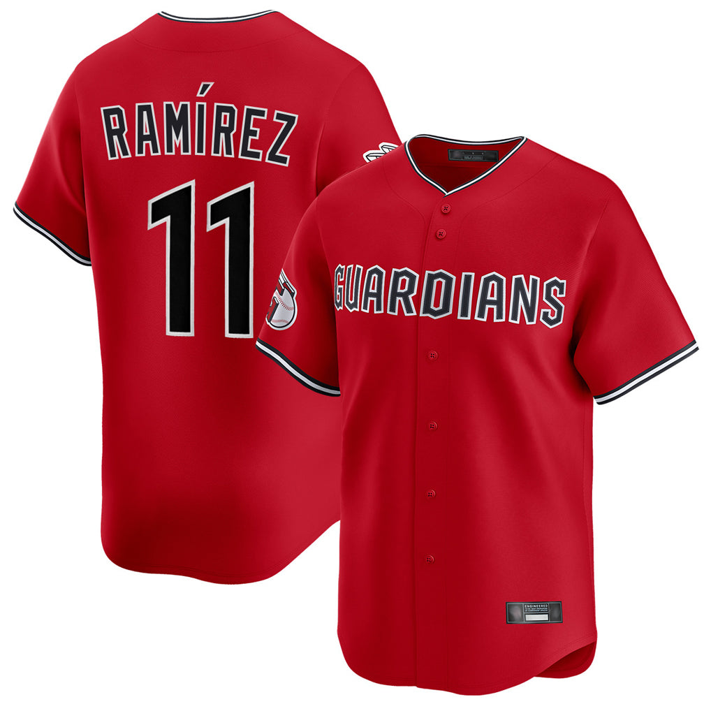 Friene C.Guardians #11 Jose Ramirez Player Red Limited Home Stitched Jerseys