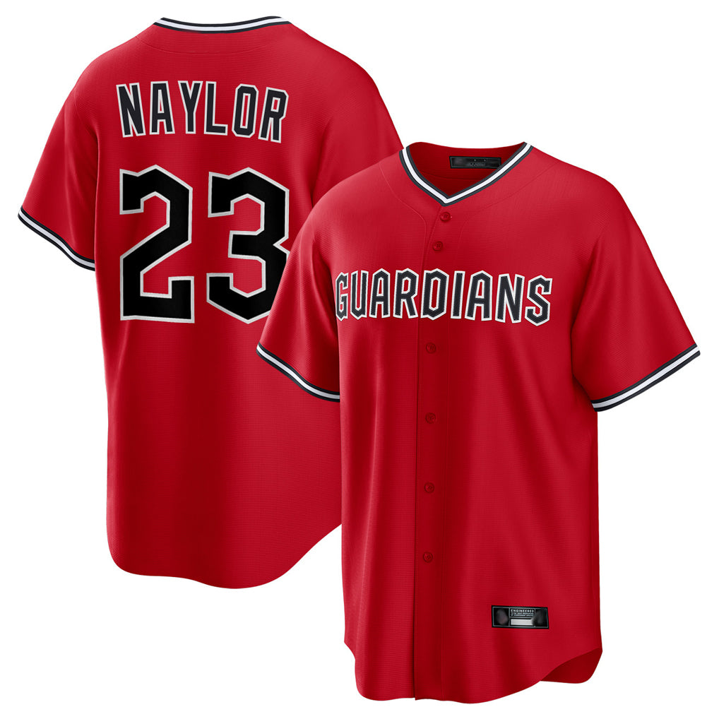 Friene C.Guardians #23 Bo Naylor Player Red Home Game Stitched Jerseys