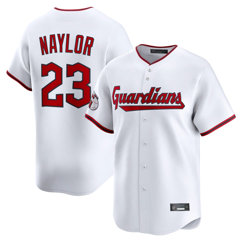 Friene C.Guardians #23 Bo Naylor Player White Limited Home Game Stitched Jerseys