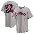 Friene C.Guardians #24 Triston McKenzie Player Gray Game Home Stitched Jerseys