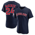 Friene C.Guardians #24 Triston McKenzie Player Navy Limited Elite Home Stitched Jerseys