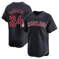 Friene C.Guardians #24 Triston McKenzie Player Navy Limited Home Game Stitched Jerseys