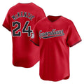 Friene C.Guardians #24 Triston McKenzie Player Red Limited Home Stitched Jerseys