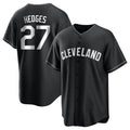 Friene C.Guardians #27 Austin Hedges Player Black Home Game Stitched Jerseys